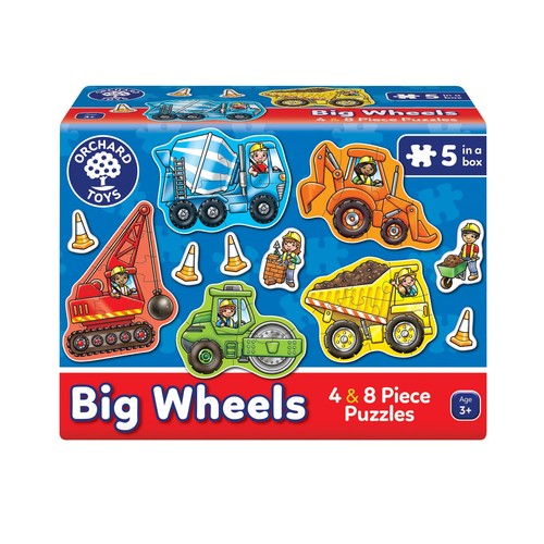 Big wheels jigsaw set - set, 4