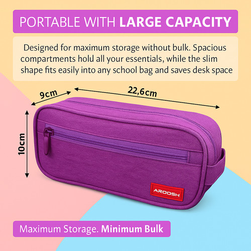 Purple pencil case large - purple,