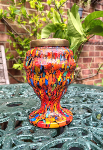 Vintage orange czech bohemian - orange,