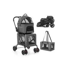 Foldable Double Pet Stroller