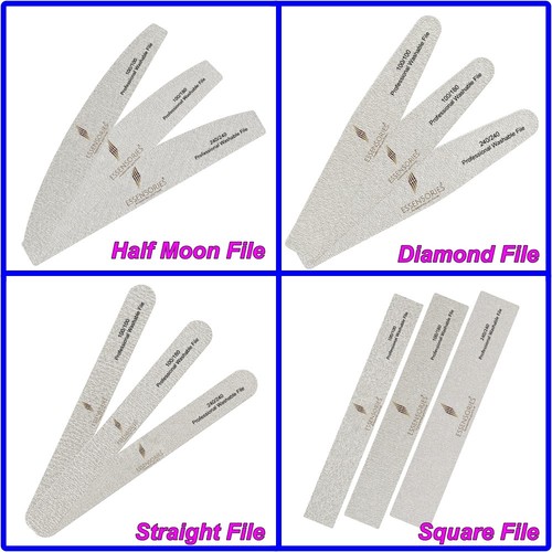Nail file half - moon, curved
