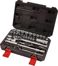 Amtech I0635 52 Piece 1/4" and 3/8" 12 Point Socket Set