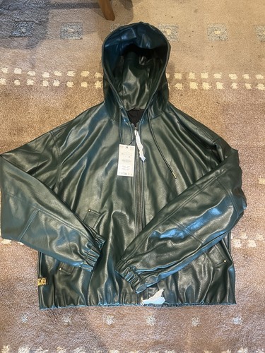 Zara green leather jacket - zara,