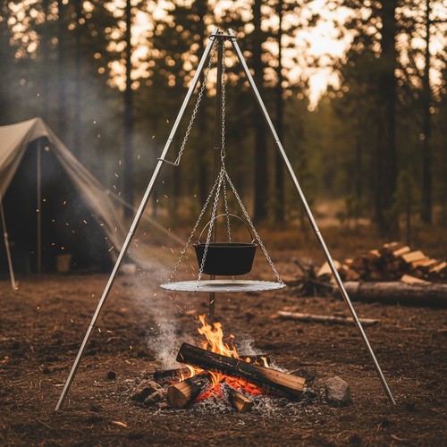 Lightweight tripod cooker - 17",