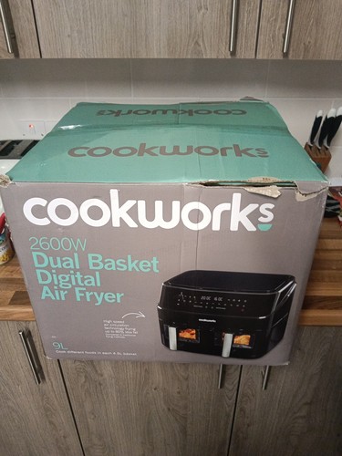 Cookworks dual air fryer - cookworks, 9l
