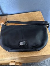 Black Faux Shoulder Handbag.