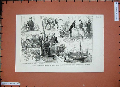 Old antique print - old,