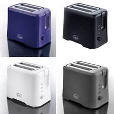 New Quest 2 Slice Toaster Wide Slot Toasters Cancel Reheat Defrost Function 870W