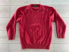 Mens Alan Paine Sweater Red UK40’’ 100% Pure Lambswool Crew Neck Preppy