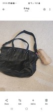 Black Leather Babymel London changing Bag