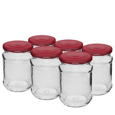250 ml Glass Jar with Burgundy