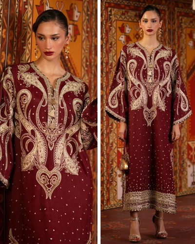 Pakistani designer kaftan - pakistani,