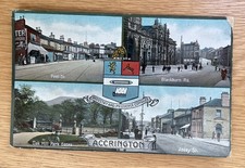 Old Edwardian Multi View Postcard Of Accrington