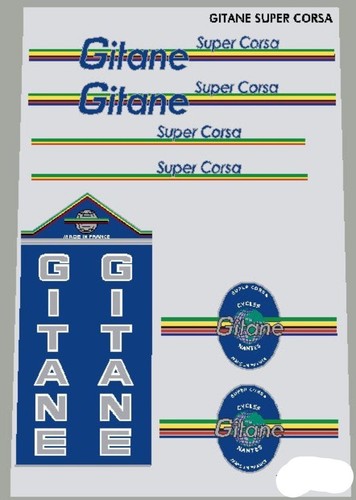 Gitane decal set super - decal,