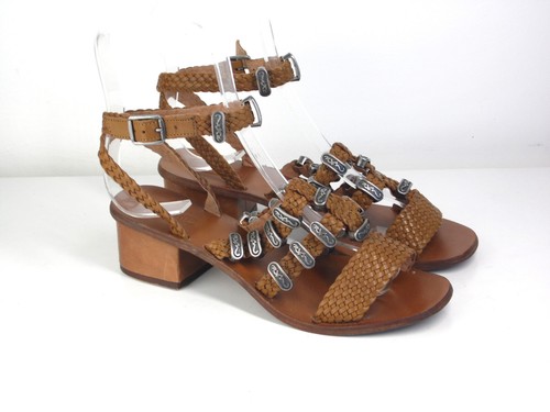 Topshop brown leather weaved - topshop,