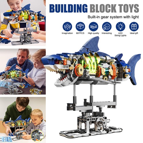 Mechanical shark building set - mechanical,