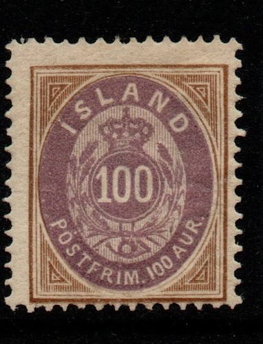 Iceland sg25 1892 100a dull - iceland,