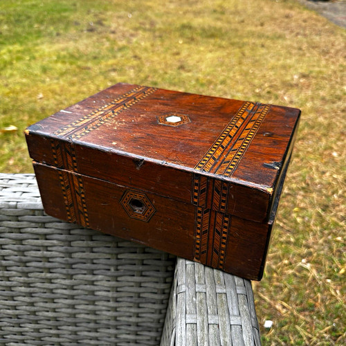 Antique wooden jewelry sewing - antique, jewelry/sewing
