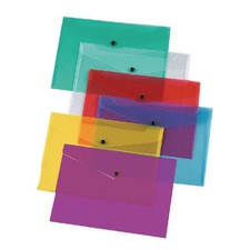 STUD CLOSING PLASTIC FOLDERS WALLETS A5,A4,A3 CHOICE OF COLOURS