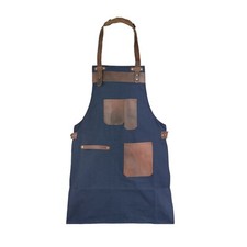 Canvas Apron with Real Leather