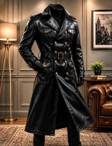 Mens real leather double - mens,