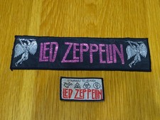 Rare Vintage Original 2 Led Zeppelin Rock Music Band Sew On Patch Badges