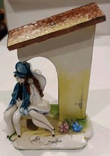 Vtg Lino Zampiva Ceramic Porcelain Couple Handmade In Italy Signed Figurine