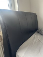 Upholstered Leather Bed Lucia