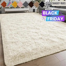 Fluffy Rugs Large Shaggy Rug Living Room Bedroom Anti-Slip Soft Carpet Floor Mat