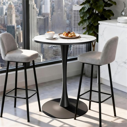 Round sintered stone bar table - bar,