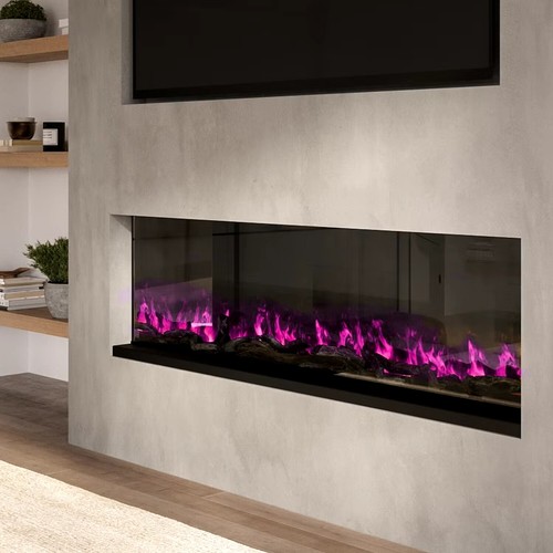 Inset media wall electric fire - electric,