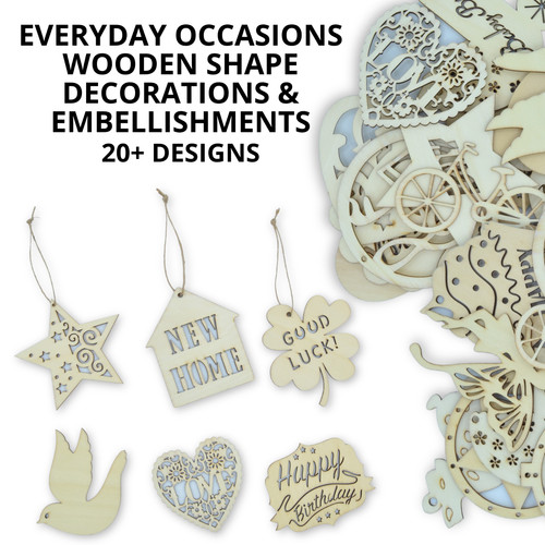 Wooden mdf shapes - wooden,