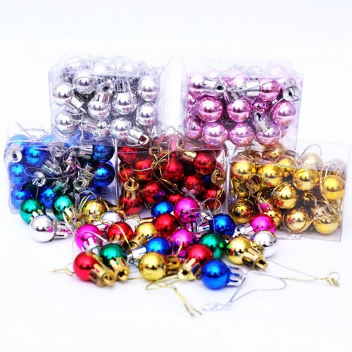 24pcs small christmas baubles - christmas,
