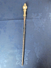 VINTAGE BRASS HANDLE FIREPLACE POKER - APPROX LENGTH 430mm - HAVING A CLEAR-OUT