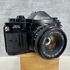 Vintage Canon A-1  35mm Film SLR  Camera +  Canon  50mm f1.8 Lens