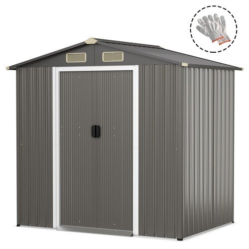 6x4ft metal garden shed - garden,
