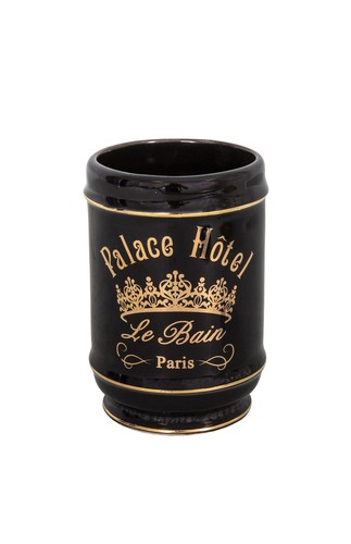 Black toothbrush mug - black, tumbler