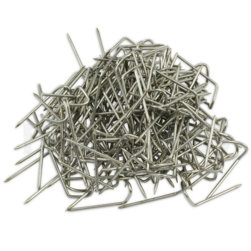 100 silver pins steel - u,