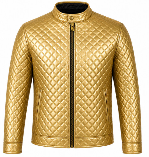 Men gold faux leather - men's,