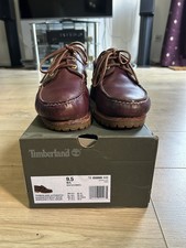 Timberland Men's Boat 3 Lug Shoes UK 9 US 9.5 EUR 43.5 Burgundy Leather