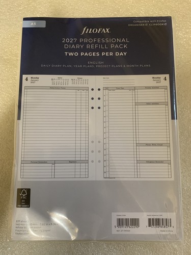 Filofax two pages per day - a5,