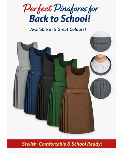 Girls school bib pinafore - girls,