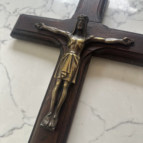 Large antique french crucifix - large,
