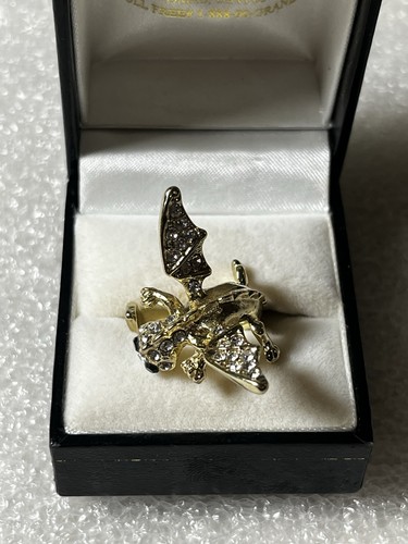 Gold plated dragon - gold, ring