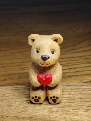 Cute little hand carved wooden - little,