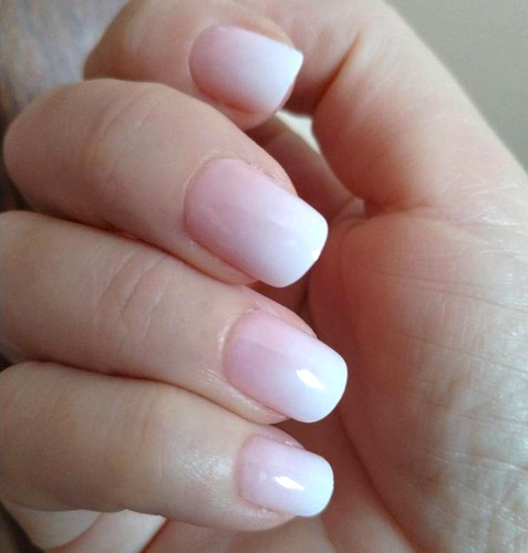 Nude ombre pink - french, false