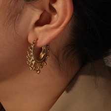 Gold GF Gypsy Creole Earrings