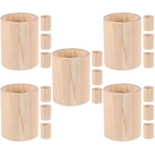 Unfinished wood pen organizer - wood,