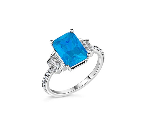 Diamond style aquamarine - diamond,