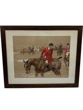 'Hunting Types' Signed Reprint by Lionel Edwards Framed Equestrian Scene Art 